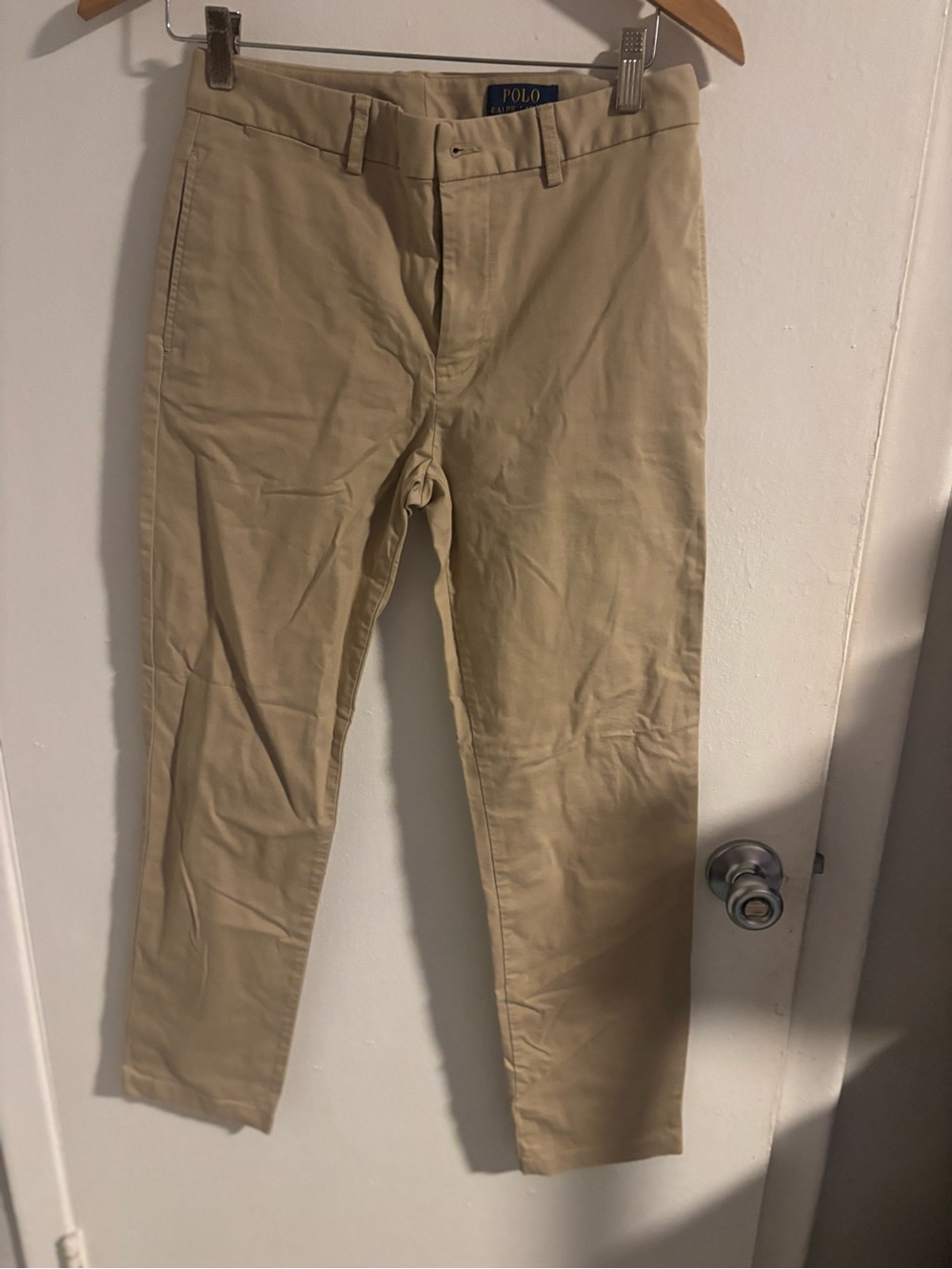 Polo Ralph Lauren Boys Khaki Chino Pants Size 16 Beige Straight Leg